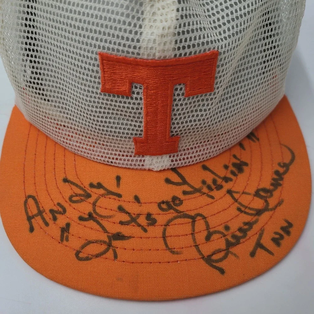 Vtg Tennessee Volunteers Hat Snapback Full Mesh Bill Dance Signed‎ Autographed